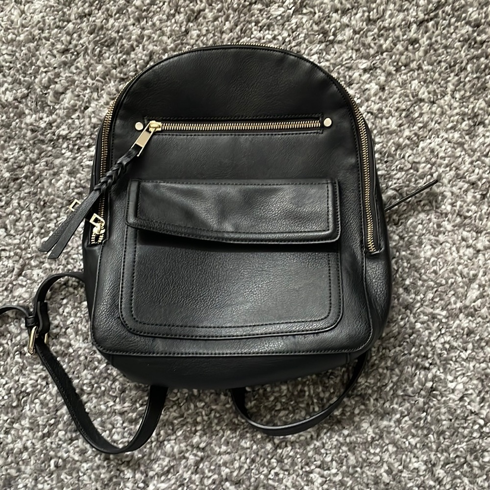 Gap Black Pleather Backpack